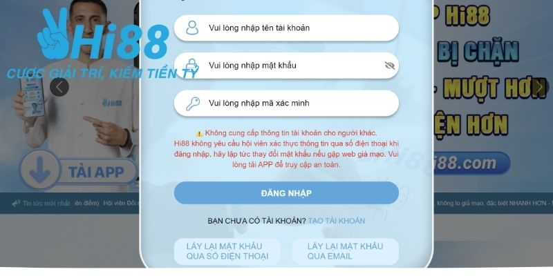 Hướng dẫn đổi mật khẩu tại nhà cái Hi88 chi tiết nhất